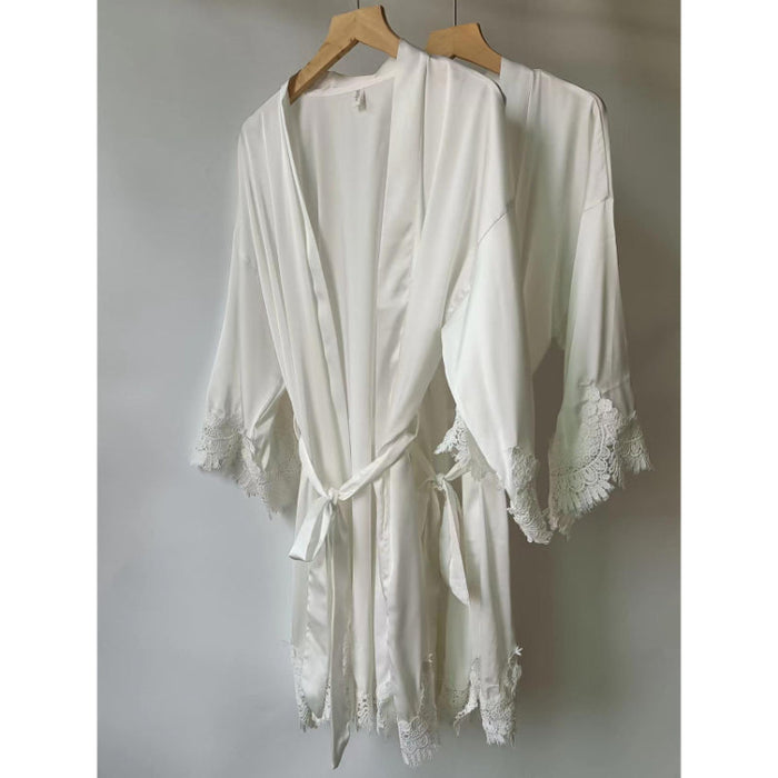 White Robe With Long Sleeve