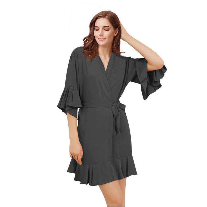 Personalized Classic Solid Robe For Women