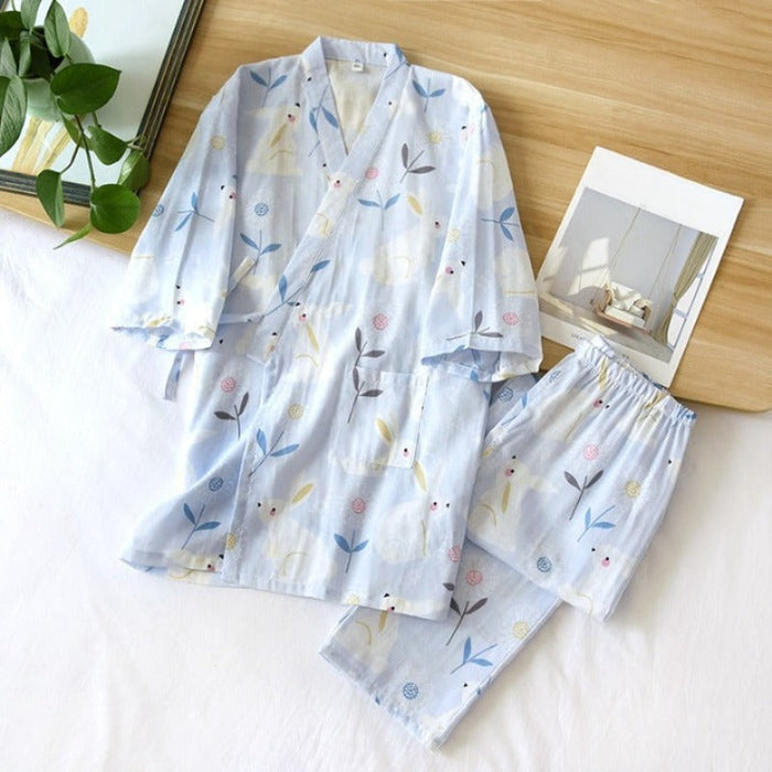 Japanese-Style Two-Piece Casual Pajamas