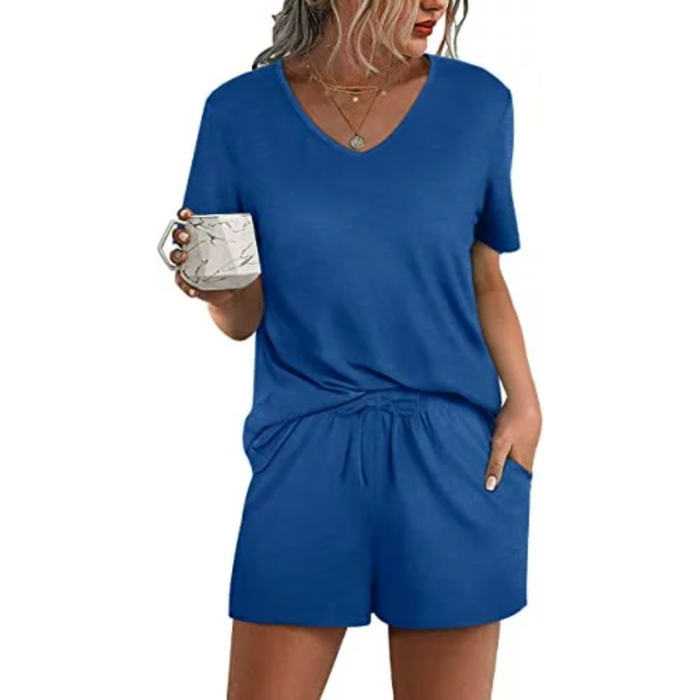 Short Sleeve Pajama Set For Women