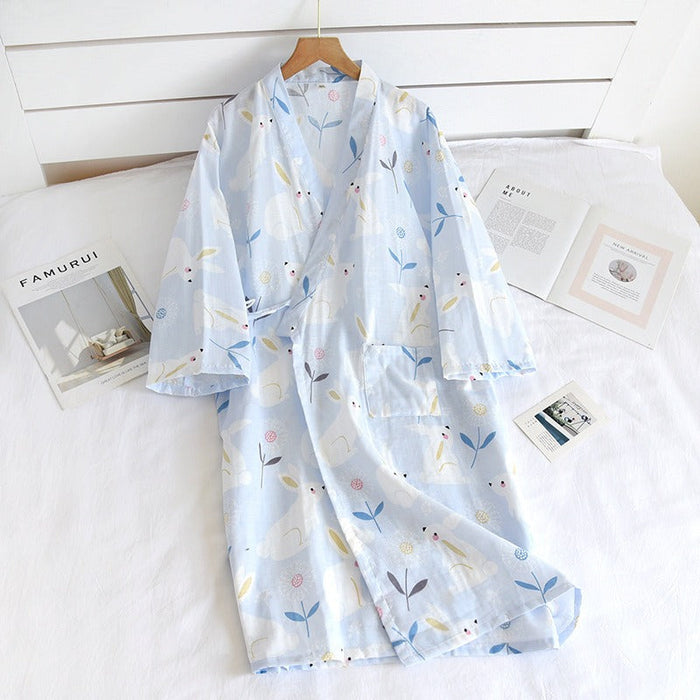 Women Nightgown Thin Bathrobe