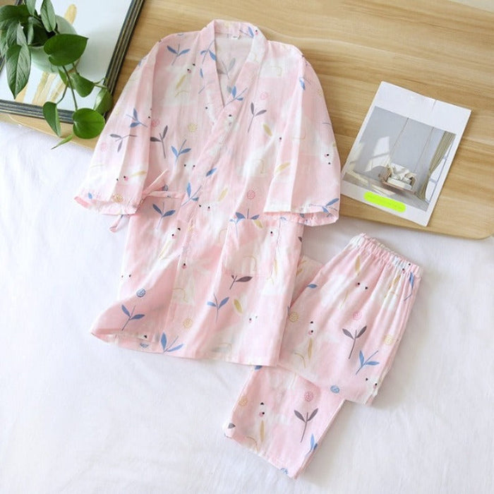 Japanese-Style Two-Piece Casual Pajamas