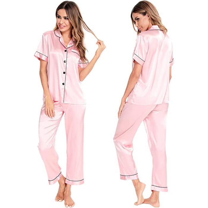 Women's Silk Satin Two-Piece Sleepwear