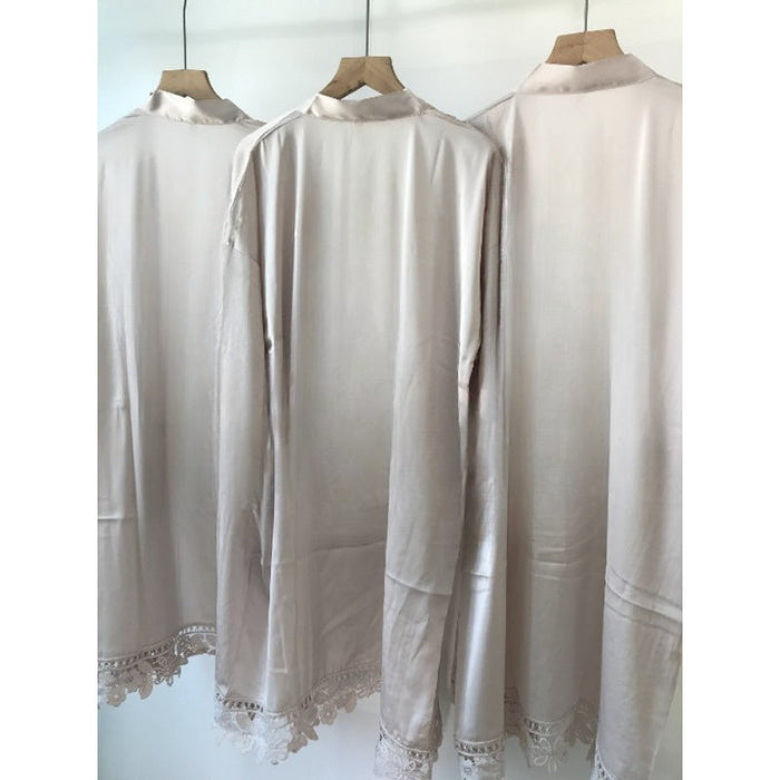 Personalized Bridesmaid Silk Lace Robes