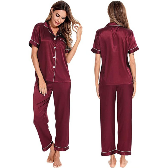 Women's Silk Satin Two-Piece Sleepwear