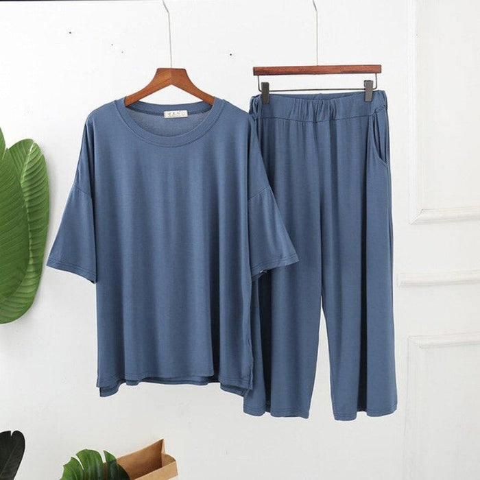 Cotton Pajamas Suit Short-Sleeve Shorts