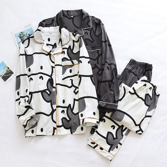 Cow Pattern Men's Pajamas Set