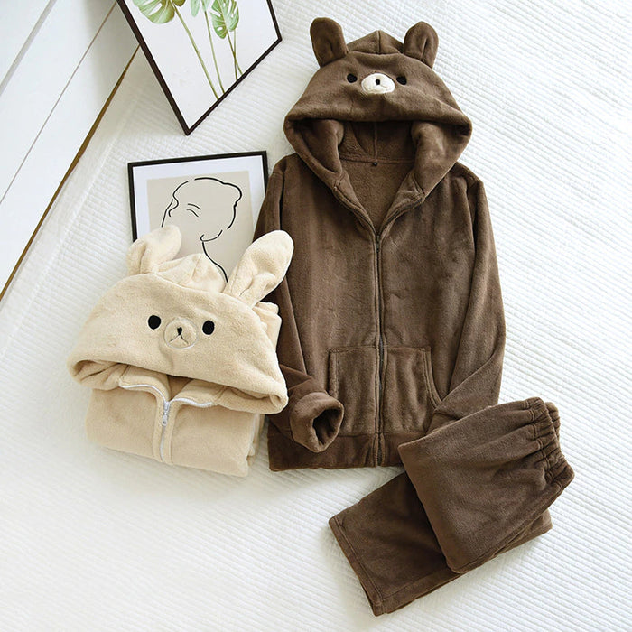 Rabbit Hooded Pajamas Suit