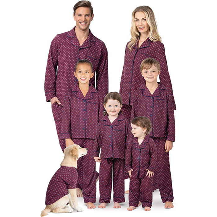The Burgundy Pajamas Family Sets