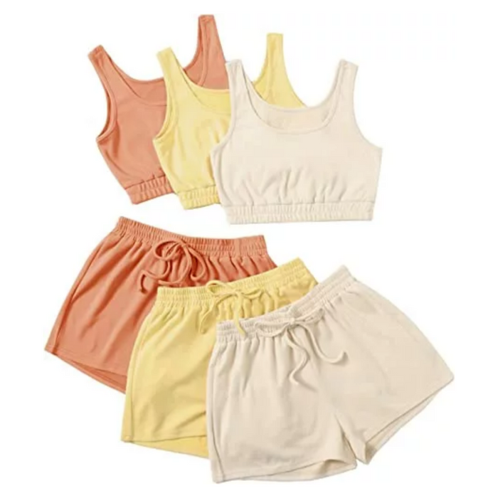 Women's Top and Elastic Waist Shorts