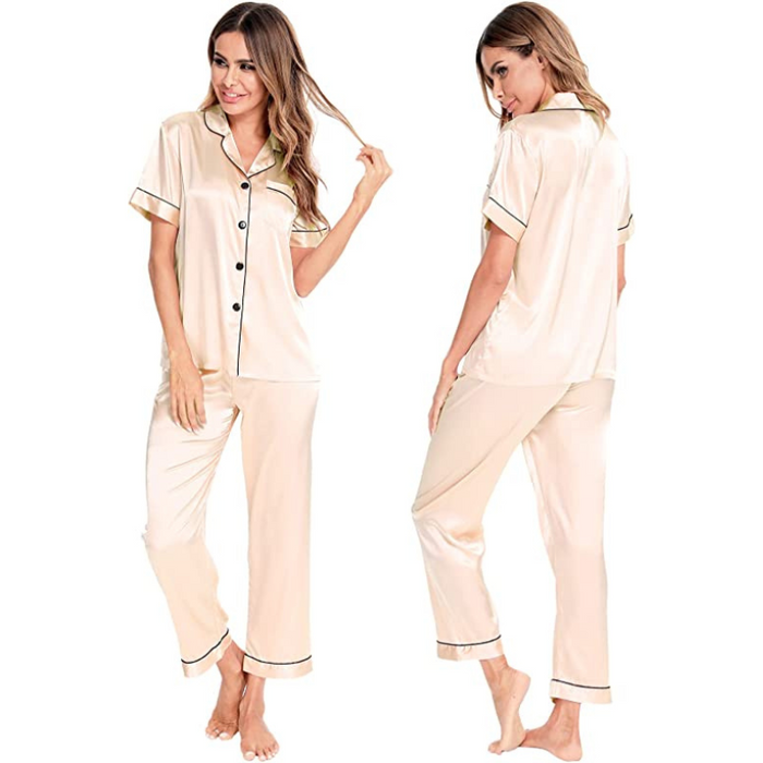 Women's Silk Satin Two-Piece Sleepwear