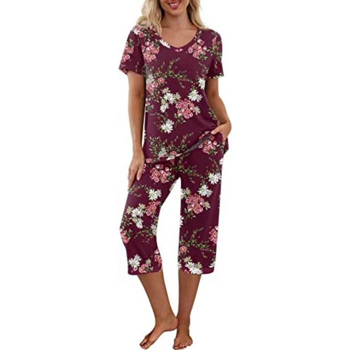 Women's With Pocket Pajama Set