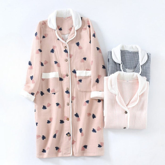 Heart Print Nightgown For Women