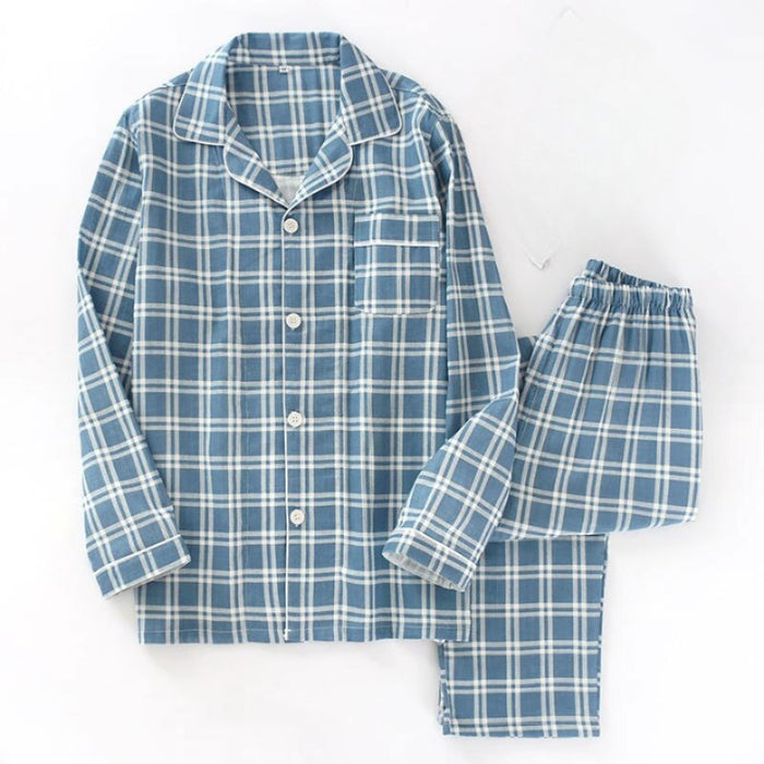 Checks Pattern Men's Pajamas Set