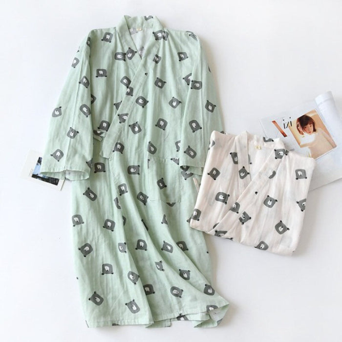 Bear Print Robe For Men