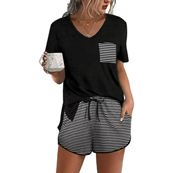 Short Sleeve Pajama Set For Women