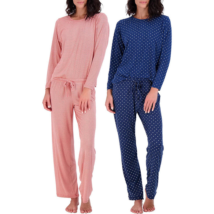 Women's Pajama Set Short And Long Sleeve Top With Pants