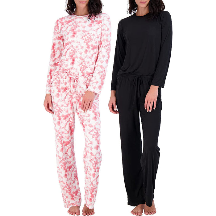 Women's Pajama Set Short And Long Sleeve Top With Pants