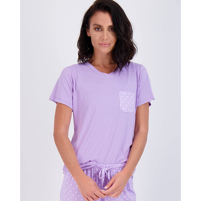 Women's Pajama Set Short And Long Sleeve Top With Pants