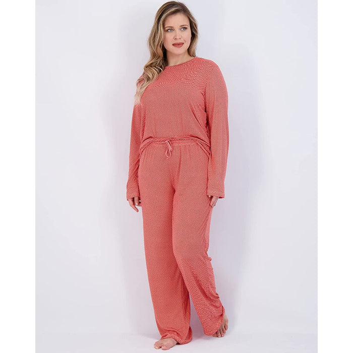 Women's Pajama Set Short And Long Sleeve Top With Pants