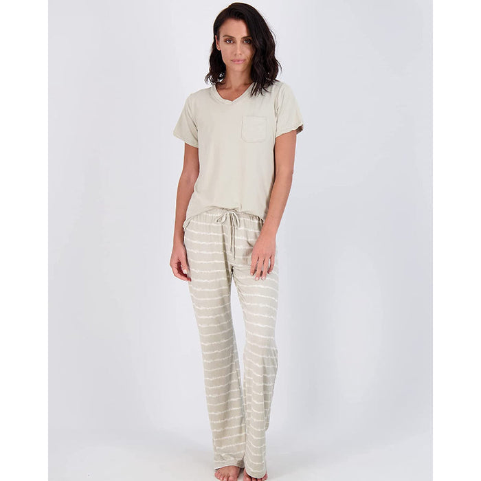 Women's Pajama Set Short And Long Sleeve Top With Pants