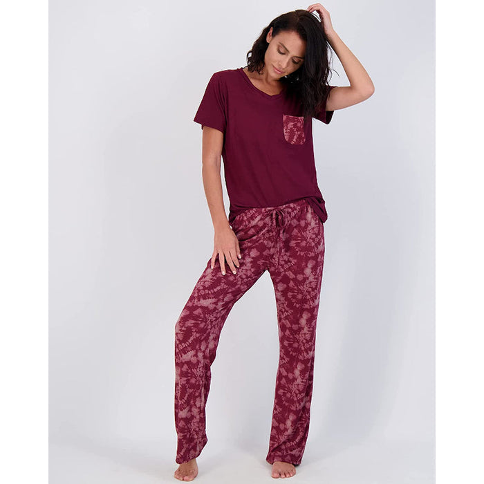 Women's Pajama Set Short And Long Sleeve Top With Pants