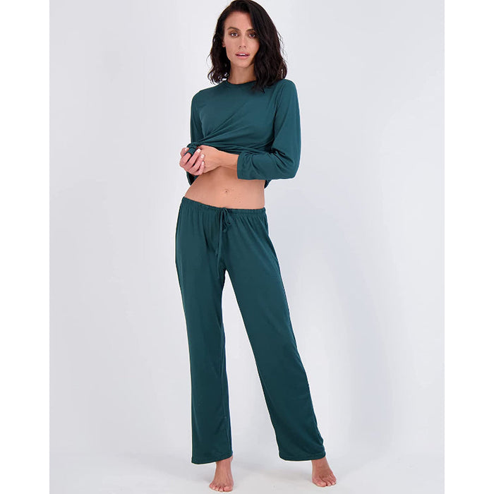 Women's Pajama Set Short And Long Sleeve Top With Pants