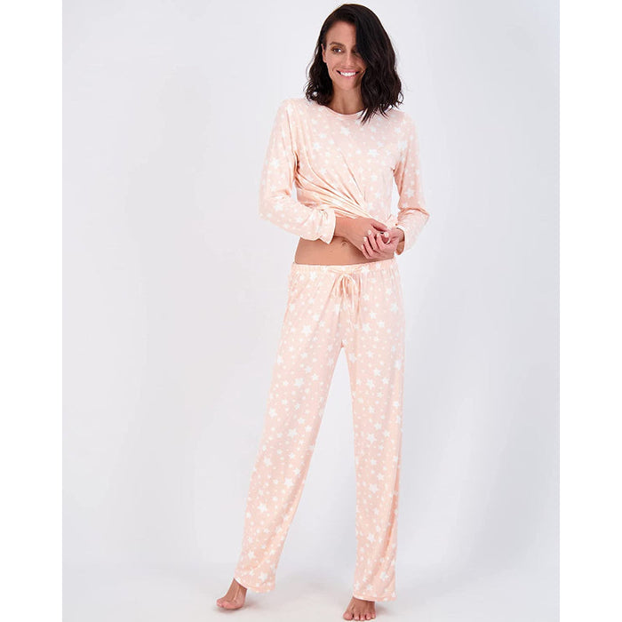 Women's Pajama Set Short And Long Sleeve Top With Pants