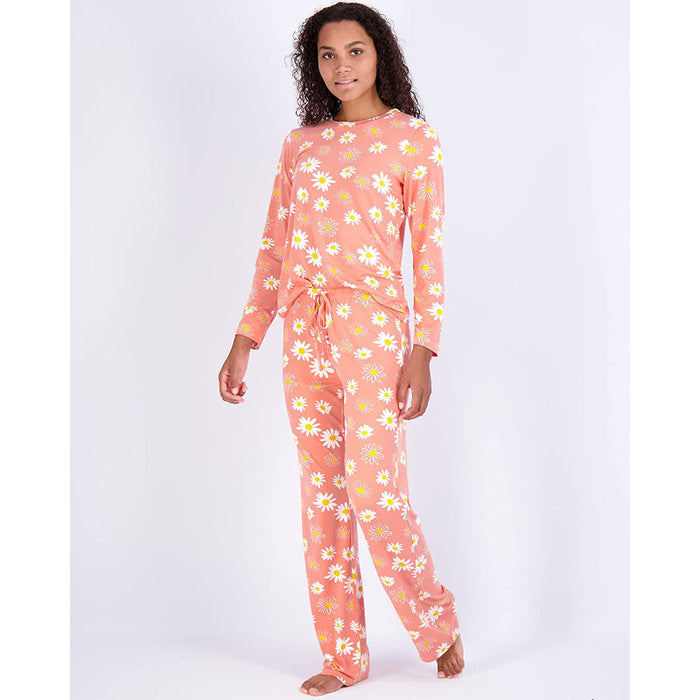 Women's Pajama Set Short And Long Sleeve Top With Pants