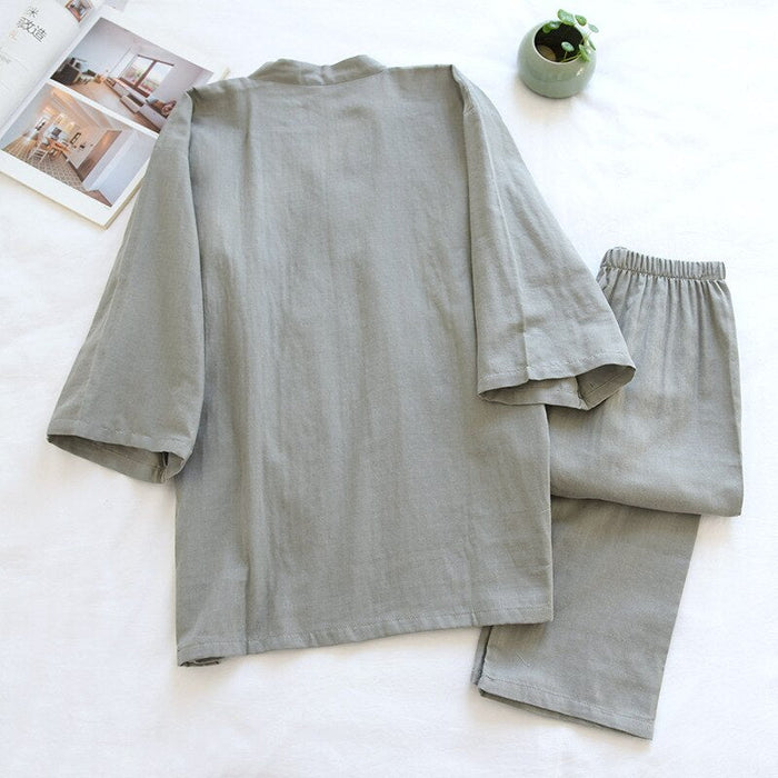 Solid Two-piece Pyjama Set