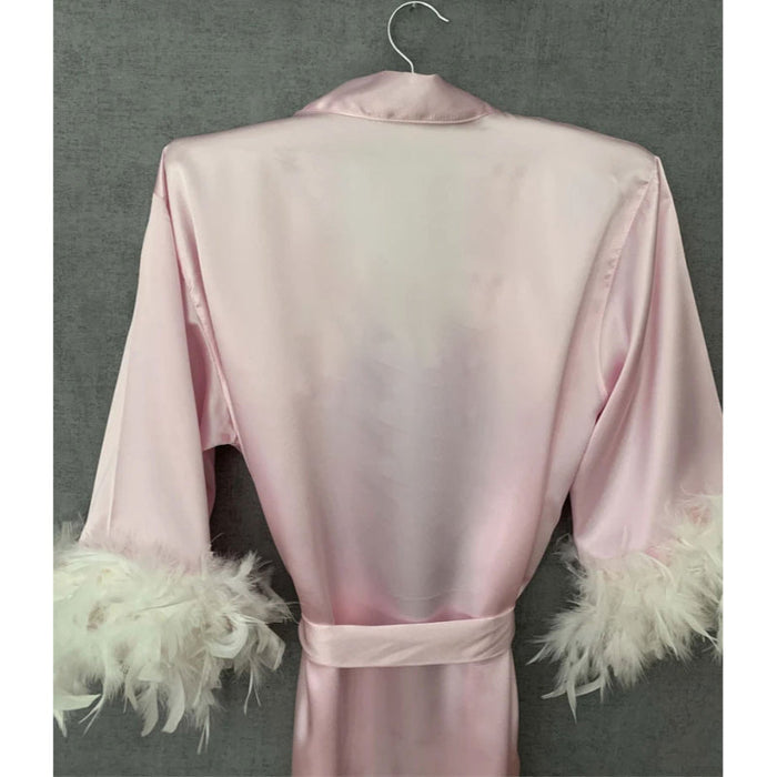 Customized Feathered Bridesmaid Robes