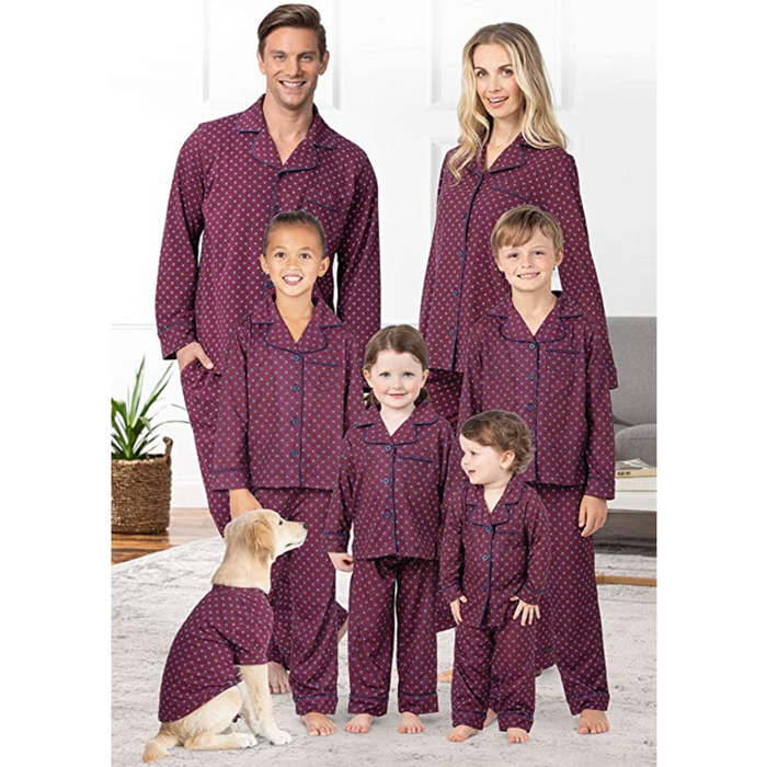 The Burgundy Pajamas Family Sets