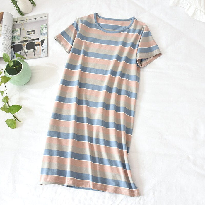 Summer Short Sleeve Loose Dress