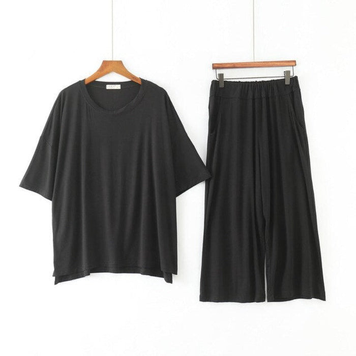 Cotton Pajamas Suit Short-Sleeve Shorts