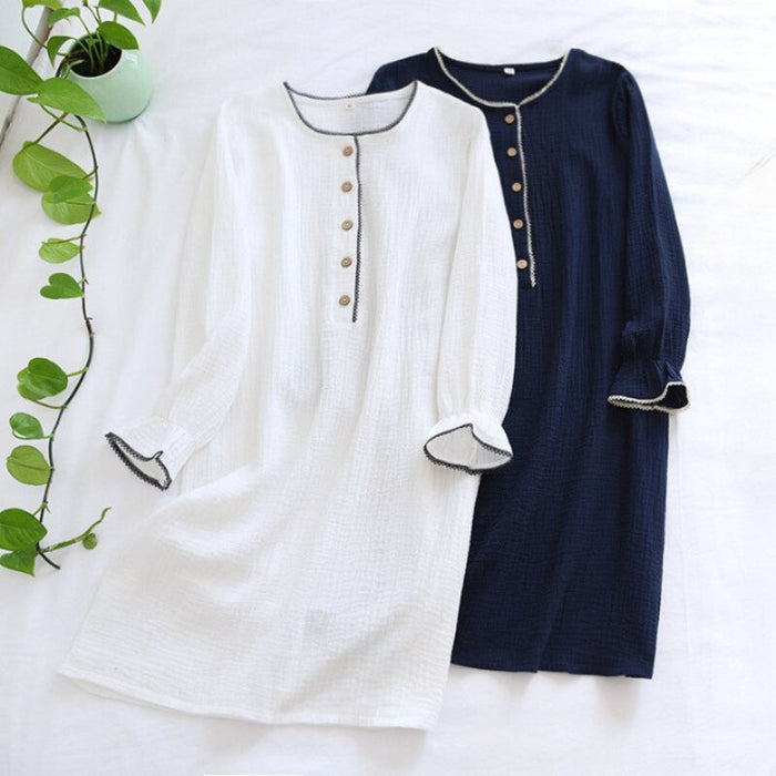 Long Sleeve Nightdress For Women