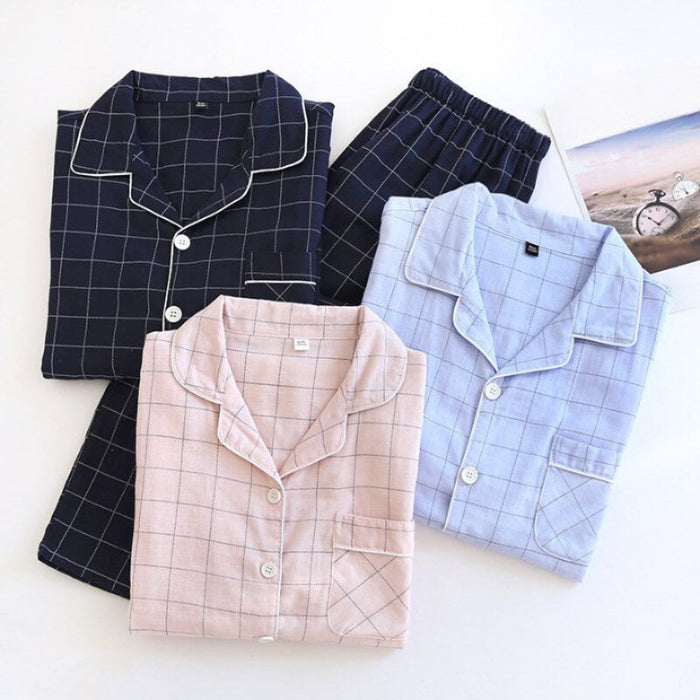 Box Print Pajamas For Men