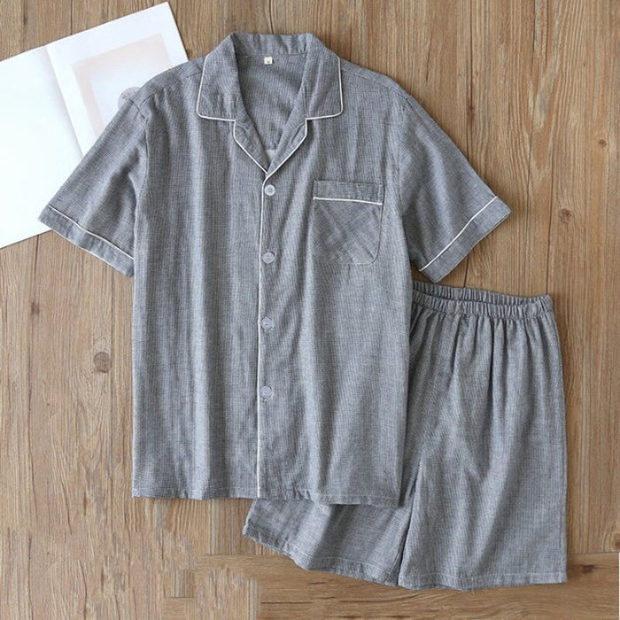 Plain Short Sleeve Suit For Men