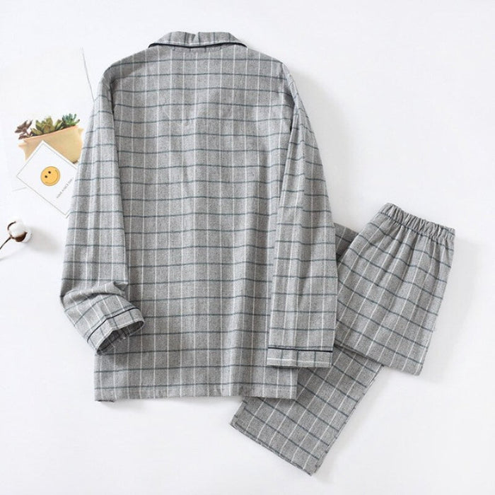 Printed Checks Pattern Men's Pajamas