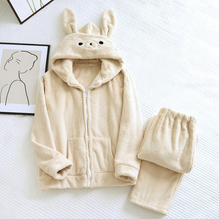 Rabbit Hooded Pajamas Suit