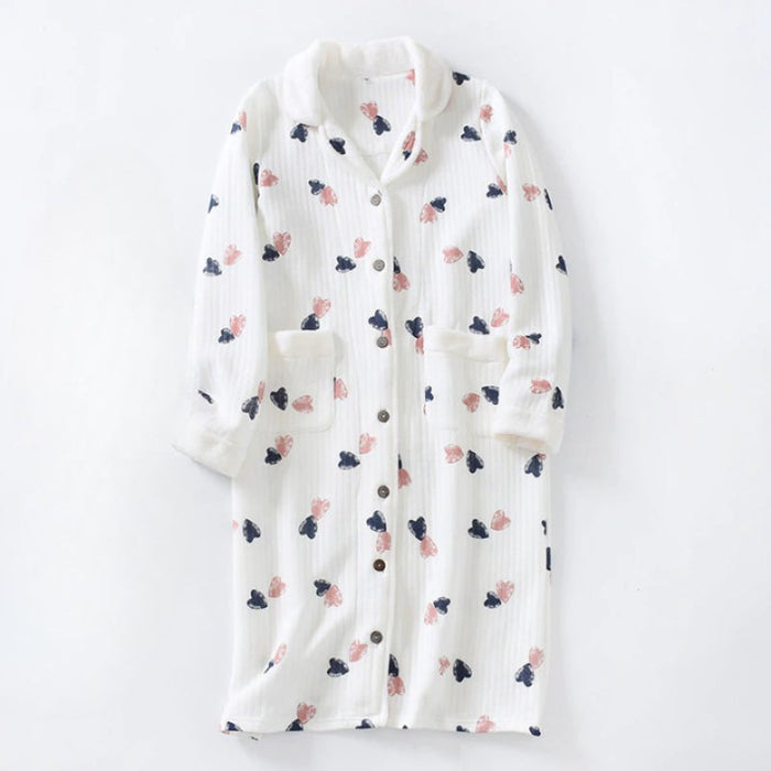 Heart Print Nightgown For Women