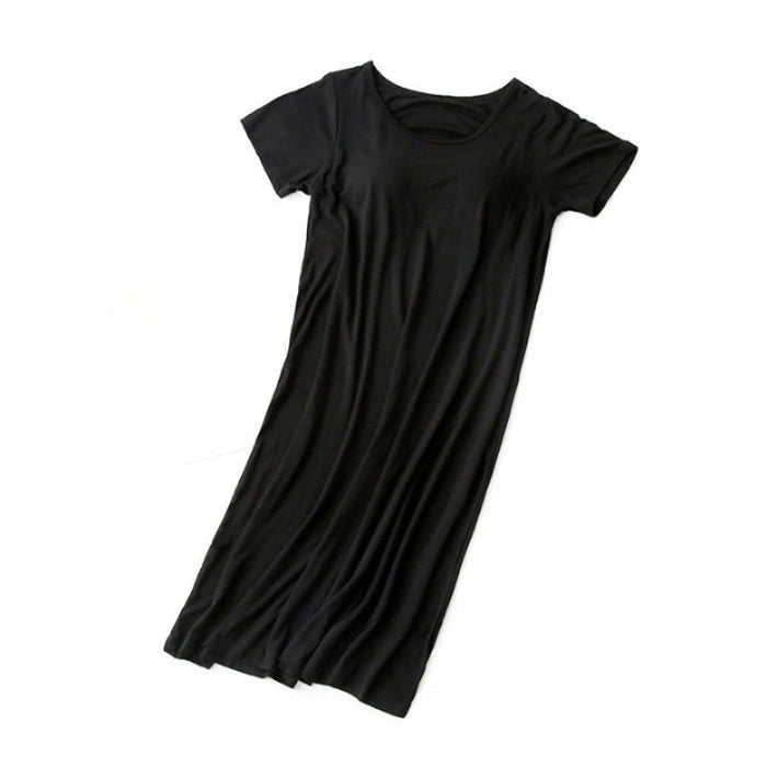 Women's Short Sleeve Long Nightgown