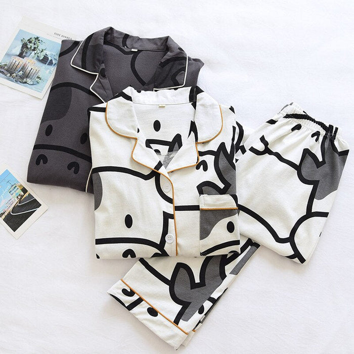 Cow Pattern Men's Pajamas Set