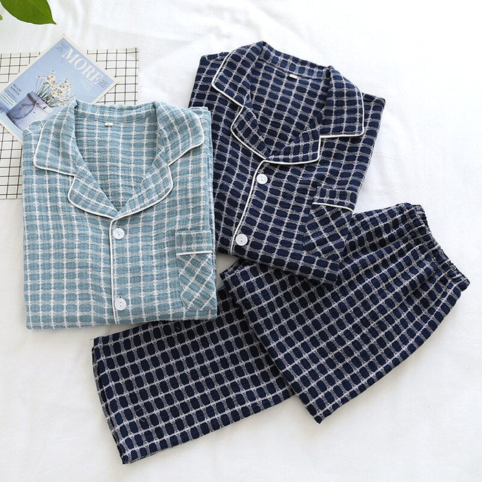 Pure Cotton Cage Pajama Set For Men