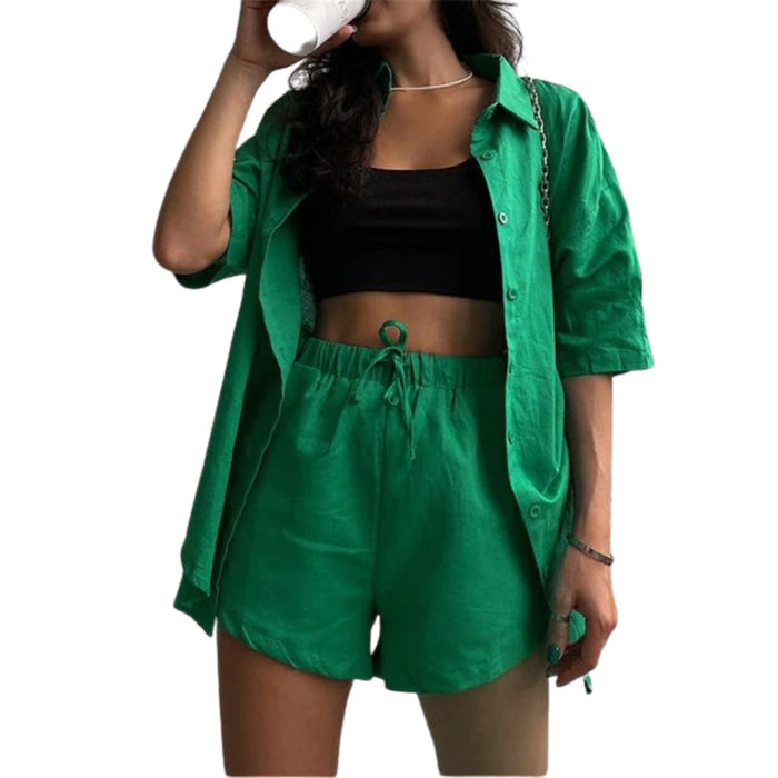 Women's Tops and Shorts Two Piece Set Pajama