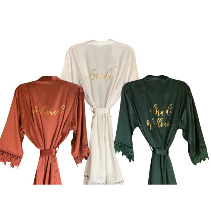 Personalized Classic Silky Bridesmaid Robes