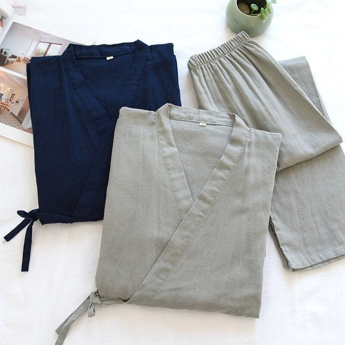 Solid Two-piece Pyjama Set