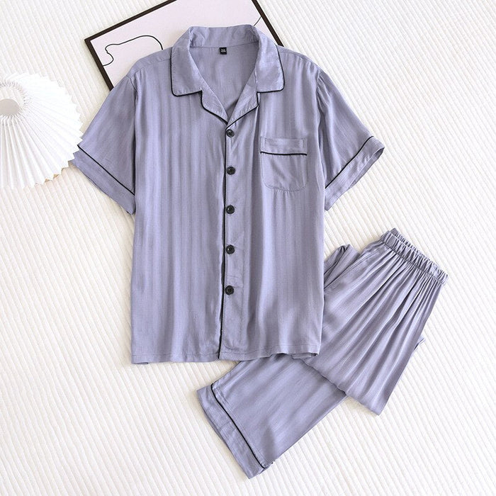 Solid Short Sleeve Pajamas