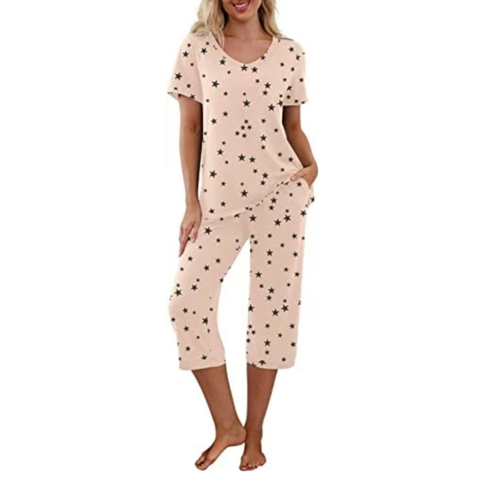 Printed Casual Pajama Set For Women