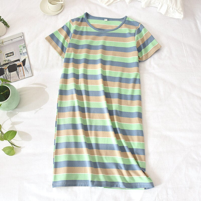 Summer Short Sleeve Loose Dress