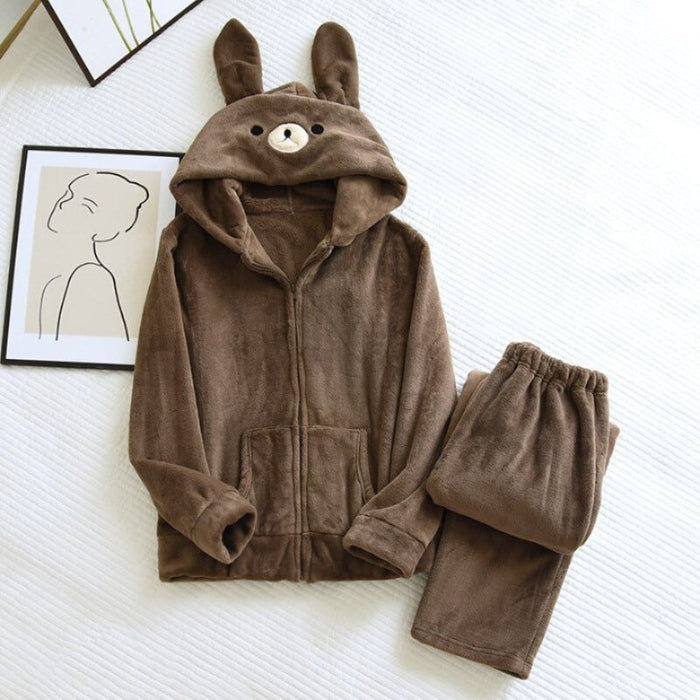 Rabbit Hooded Pajamas Suit